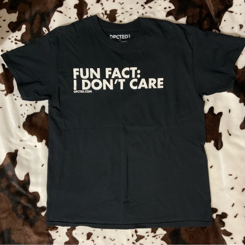 Fun Fact: I Don’t Care Black T-shirt